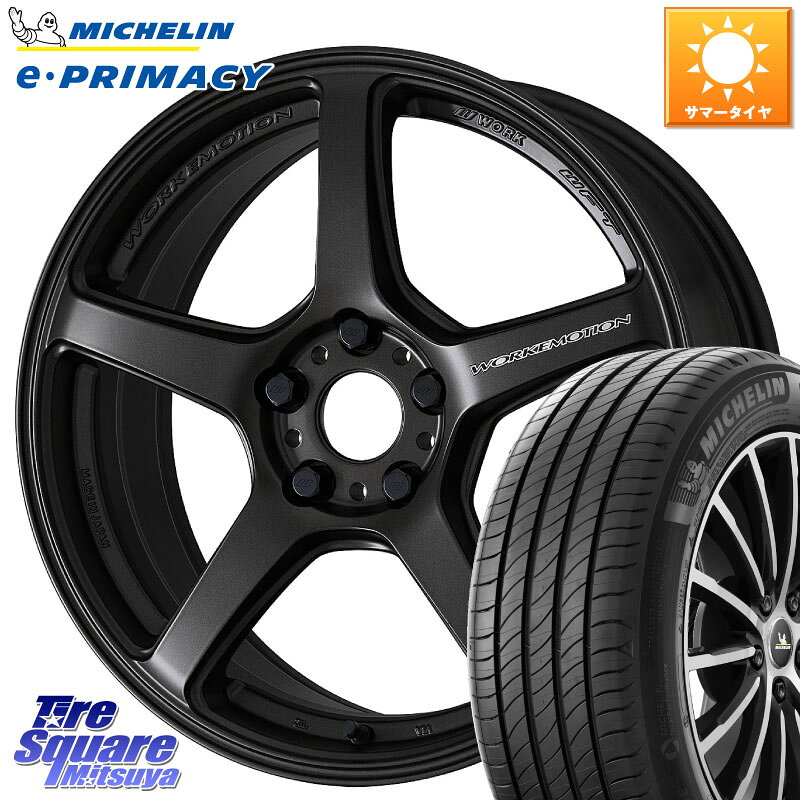WORK ワーク EMOTION エモーション T5R 18インチ 18 X 7.5J +43 5穴 114.3 ミシュラン e PRIMACY Eプライマシー 92Y XL S1 正規 225/40R18 プリウスアルファ GRヤリスRSノーマルキャリパー