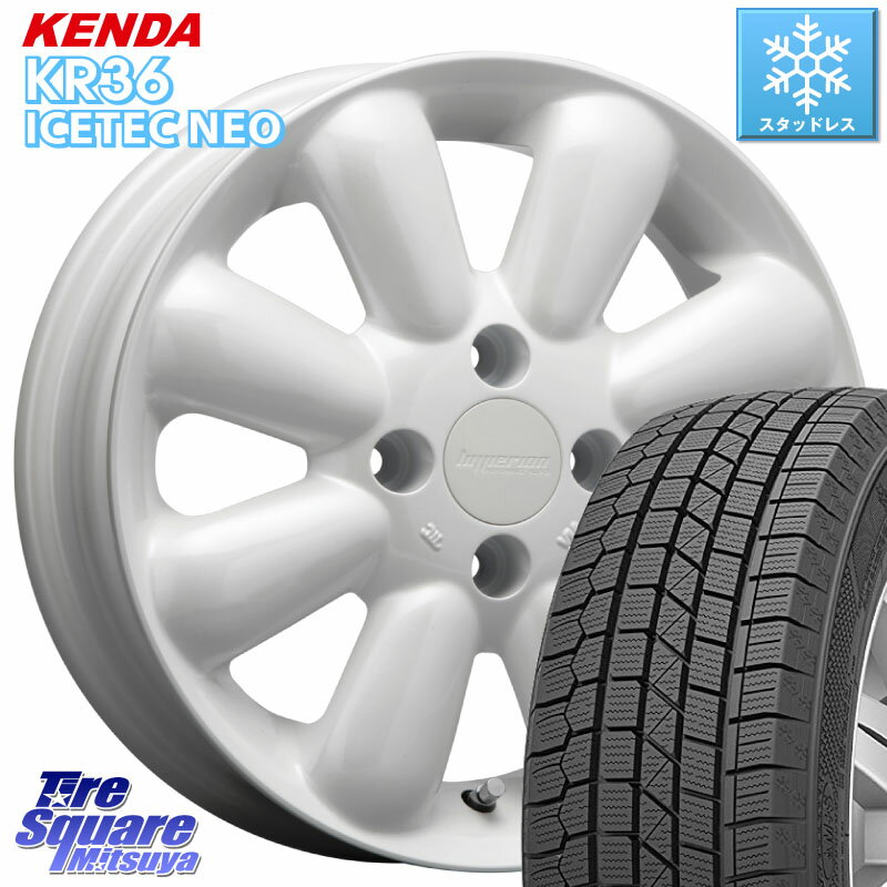 KENDA KR36 ICETEC NEO 2025年製 アイステックネオ ケンダ スタッドレス ミツヤ 165/55R14 MLJ HYPERION PINO+ ハイペリオン ピノプラス ホイール 14インチ 14 X 4.5J +43 4穴 100 ハイゼット アゲトラCustom車用※軽自動車専用ホイール※