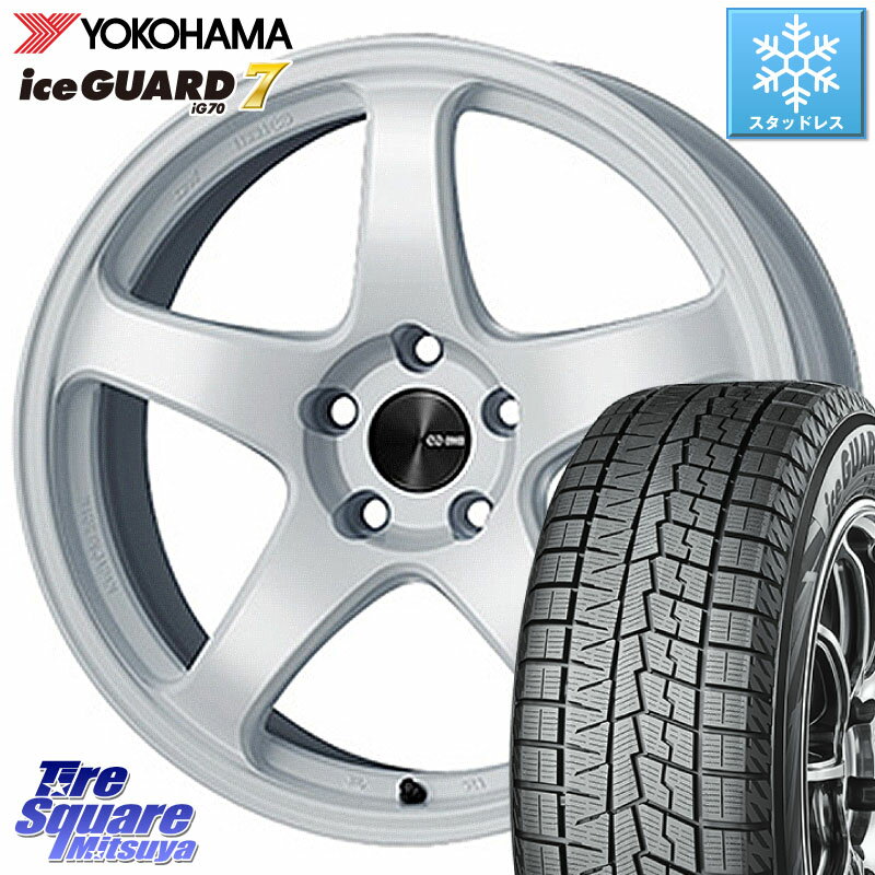 YOKOHAMA R7131 ice GUARD7 IG70 アイスガード スタッドレス ミツヤ 165/60R15 ENKEI エンケイ PerformanceLine PF05 WH 15インチ 15 X 5.0J +45 4穴 100 キャスト[アクティバ] ピクシスジョイ[Cグレード] ハイゼット アゲトラCustom車用※軽自動車専用ホイール※