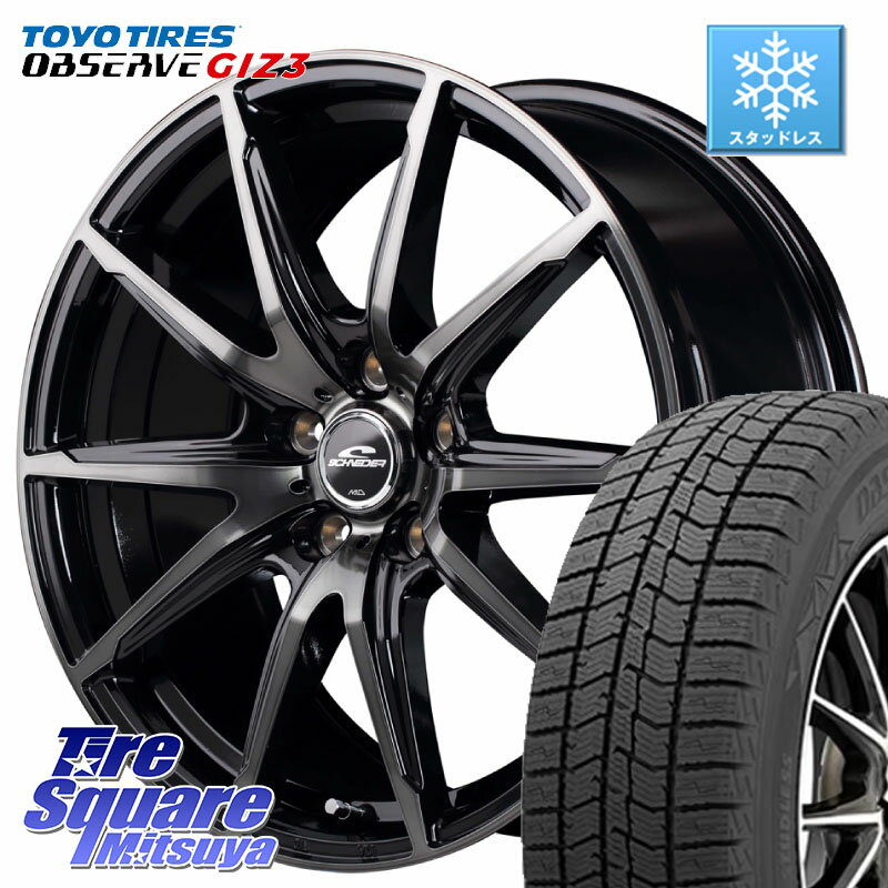 TOYO OBSERVE GIZ3 2024年製〜 オブザーブ ギズ3 スタッドレス ミツヤ 245/40R18 MANARAY MID SCHNEIDER シュナイダー DR-02 18インチ 18 X 8.0J +45 5穴 114.3 WRX S4(VBH)