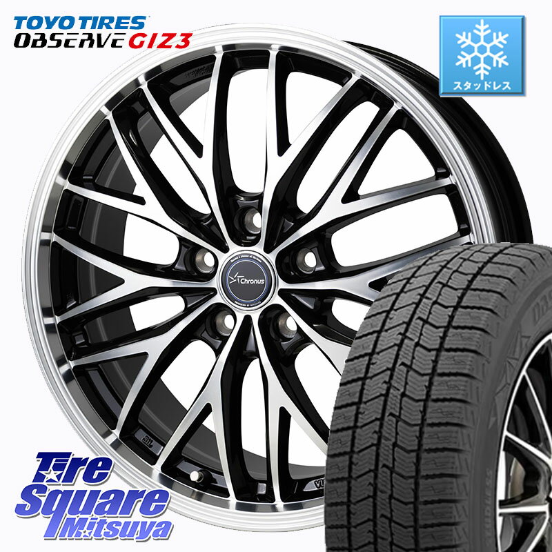TOYO OBSERVE GIZ3 2024年製〜 オブザーブ ギズ3 スタッドレス ミツヤ 205/65R15 HotStuff Chronus CH-113 クロノス ホイール 15インチ 15 X 6.0J +43 5穴 114.3