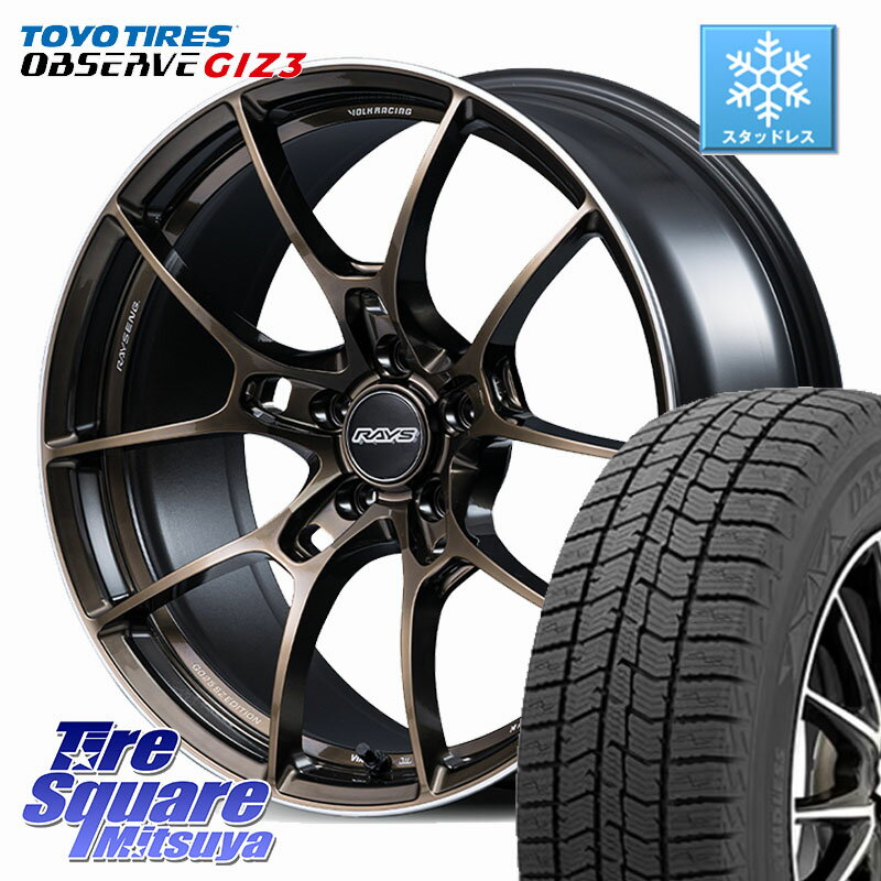 TOYO OBSERVE GIZ3 2024年製〜 オブザーブ ギズ3 スタッドレス ミツヤ 245/40R18 RAYS 【欠品次回~1月】 G025 SZ EDITION VOLK RACING 鍛造 ホイール 18インチ 18 X 8.0J +45 5穴 114.3 WRX S4(VBH)