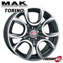 15インチMAK TORINO(マック トリノ) 15×6.0J 4/98 +35 HUB:58.1Φガンメタリックミラー FIAT 500、パンダ、アバルト500 フィアット 純正アルミ用ボルト・純正センターキャップ対応 新品アルミホイール1本価格 ☆1台分で送料無料☆