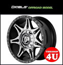 20インチDIABLO OFFROAD(ディアブロ オフロード) BEAST(ブースト) JKラングラー(リフトアップ&オーバーフェンダー車) 20×9.0J マットブラック/クロームメッキインサートTOYO OPEN COUNTRY M/T 35×12.50R20 新品タイヤホイール4本セット価格