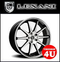 【22インチ】【LEXANI(レクサーニ)】【R-Ten(R-10)】22×9.0J ブラックマシンド/クロームリップ【インフィニティ FX35】【ムラーノ】【レクサス RX450h】【新品タイヤホイール4本セット価格】【Black Label(ブラックレーベル)】