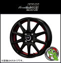 15インチEuroSpeed MX-01 15×4.5J 4/100 +45グロスブラック+アンダーカットレッドクリア ユーロスピード MX01 新品アルミホイール1本価格 軽自動車専用(ソリオ・デリカD;2対応)