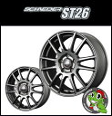18インチSCHNEDER-ST26 18×8.5J 5/114 +55フラットガンメタ シュナイダーST26 新品アルミホイール1本価格 ビックキャリパー対応