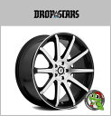 22インチ【DROPSTARS WHEELS DS-643MB】22×9.0J 5H-114.3&120 ET40 マシンブラック【新品ホイール4本セット価格】ハリアー60系、CX-5、NX200t、RX450h、エクストレイルT32