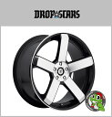 22インチ【DROPSTARS WHEELS DS-644MB】22×9.0J 5H-114.3&120 ET38 マシンブラック【新品ホイール4本セット価格】ハリアー60系、CX-5、NX200t、RX450h、エクストレイルT32