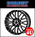 17インチBORBET PREMIUM BS5(ボルベット プレミアム) 17×7.5J 5/108 +40 ブラックポリッシュ JAGUAR VOLVO プジョー 取付ボルト・ハブリング付属 新品アルミホイール1本価格 ☆1台分で送料無料☆