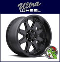 新品アルミホイール単品1本価格 18インチULTRA WHEEL Type-198 Bolt 18×9.0J 5/127+12SatinBlack ウルトラホイール ボルト JKラングラー、コマンダー、グランドチェロキー(WK/WJ)など