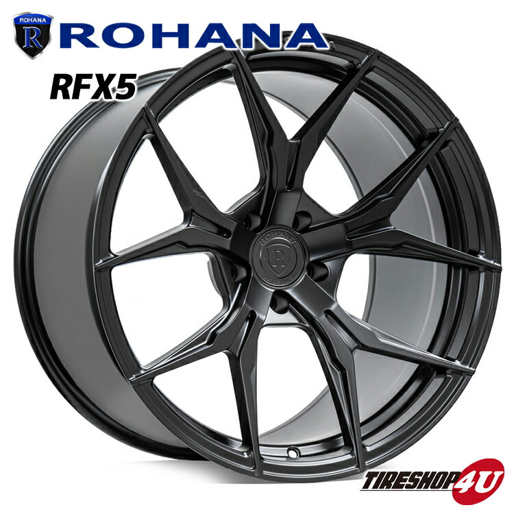 【最大2,000円OFF】ROHANA RFX5 22×10.5J 5/120 +47 マットブラック 新品 ロハナ 正規品 22インチ 22x10.5j フローフォーミング アルミホイール 1本価格 単品 BMW ランドローバー テスラ など