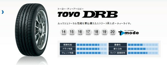 TOYO トーヨー ディーアールビー　DRB　185/55R15 82Vレビューを書いてプレゼント！！ 