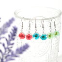 ピアス フック フラワー 花 ボール 揺れる クリア イヤーアクセサリー レディース 秋 冬 エスニック アジアン ネイティブ チチカカ公式 TITICACA / ドライフラワーボールピアス ziscbb8609