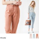 センタープレスクロップドパンツ/上品な光沢が華やかなマットサ...