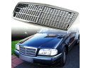 ベンツW202 クロームメッキメッシュフロントグリル/Cクラス/1994-2000年/メルセデス/Mercedes-Benz 送料無料【___OCS】