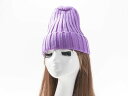 冬ファッション 防寒 男女兼用 カラフル ニットキャップ ニット帽 ワッチ ビーニー#パープル【S.Pack】