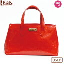 【送料無料】【中古】LOUIS VUITTON モノグラム・ヴェルニ ウィルシャーPM ハンドバッグ M10099 オレンジ ルイヴィトン レディース 女性 可愛い おしゃれ