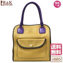 【送料無料】【中古】 LOEWE ロエベ ショルダーバッグ ハンドバッグ レザー イエロー 黄色 パープル 紫色 レディース おしゃれ ギフト プレゼント | ブランドバッグ ブランドバック ブランド バッグ バック ハンドバック ショルダーバック ショルダー レディースバック