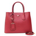 プラダ PRADA ショルダーバッグ レッド レディース 中古