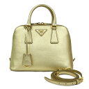 プラダ PRADA ショルダーバッグ ゴールド レディース 中古
