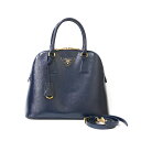 プラダ PRADA ショルダーバッグ ネイビー レディース 中古