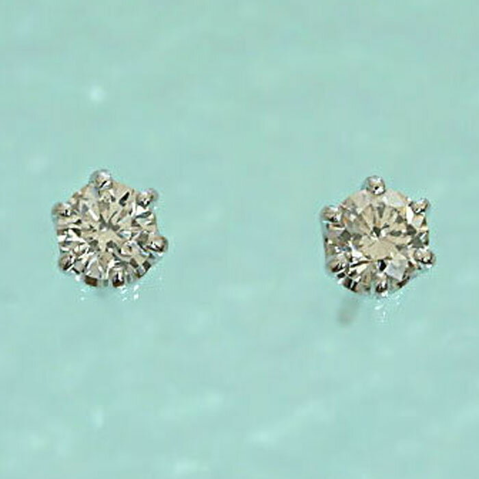 「送料無料」Pt900 ダイヤモンドピアス（定番 0.3）プラチナ一つは欲しい。きれいなダイヤ。