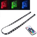 コンピューターケースミッドタワー用磁気を介したRFワイヤレスリモコン付きPC RGB LEDライトストリップ(60cm、5050 SMD 30 LED、Hシリーズ)