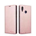 QLTYPRI Huawei P20 lite ケース 手帳型 高級PUレザー 皮革 TPU バンパー カード収納 スタンド機能 内蔵マグネット 耐衝撃 耐摩擦 上品 全面保護 人気 おしゃれ 財布型 カバー - ローズゴールド