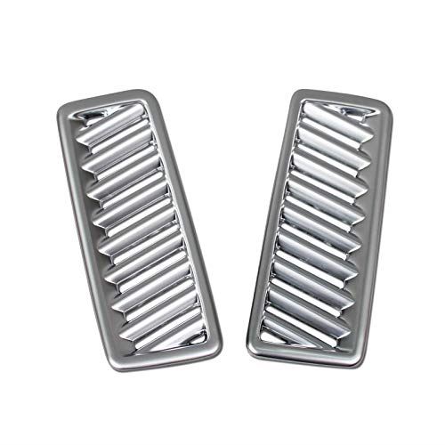 Ruiq トヨタ 新型 ハリアー 80系 専用 内装 前上部 エアコン リング ガーニッシュ 吹き出し口 パネル Toyota Harrier 専用 設計 (艶消しニッケルメッキ)