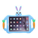 iPad 2/3/4（旧モデル）子供用ケース、Geageaus耐衝撃性シリコンハンドルスタンドケースカバー＆（ショルダーストラップ付き）Apple iPad第2、第3、第4世代、ウサギシリーズ/ブルー 兎-ブルー