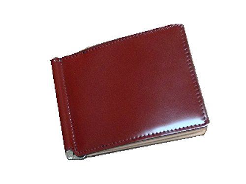 【Saint Mode（セイントモード）】国産コードバン(馬尻革)×本ヌメ革 BOX型小銭入れ付マネークリップ チョコ