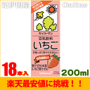 紀文フードケミファ・豆乳飲料いちご（イチゴ）200ml×18本[常温保存可能]【豆乳 イソフラボン