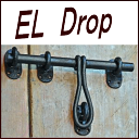 DUVE WI310 鉄製 貫抜き EL DROP (閂 カンヌキ かんぬき ドア アンティーク調 交換 カントリー おしゃれ)