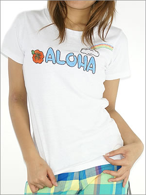 【HONOLUA】ホノルアレディースTシャツ（他カラー有り） フラダンス Tシャツ