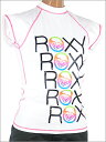 【ROXY】ロキシーWOMEN'S 半袖ラッシュガード(レディース水着)TORAYのUVカット素材(spf50+)※他カラー有り