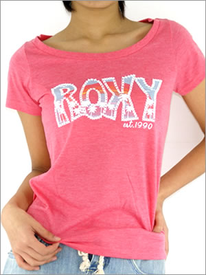 【ROXY】ロキシーWOMEN'S TEEシャツ（レディースTシャツ）《ロキシー》立体ロゴとプリントのコンビ！