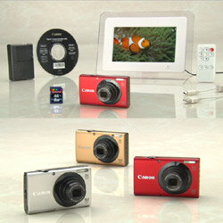 【送料無料】キヤノン　デジタルカメラ「PowerShot A3400 IS」＆デジタルフォトフレーム＆8GB SDHCカード