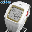 ★送料無料 adidas アディダス DURAMO デュラモ ADP3156 海外モデル メンズ 腕時計 ウォッチ ポリウレタン バンド クオーツ デジタル 白 ホワイト 金 ゴールド