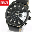 ★送料無料 DIESEL ディーゼル 時計 おしゃれ ブランド Stronghold ストロングホールド DZ4382 海外モデル メンズ 腕時計 ウォッチ 革ベルト レザー クオーツ アナログ 黒 ブラック 誕生日プレゼント 男性 ギフト