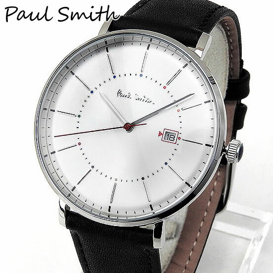【送料無料】 PAULSMITH ポールスミス おしゃれ ブランド メンズ 腕時計 時計 ウォッチ 黒 ブラック シルバー 革ベルト レザー ベルト クオーツ ビジネス スーツ アナログ P10084 海外モデル 誕生日プレゼント 男性 ギフト