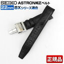 【送料無料】 SEIKO セイコー ASTRON アストロン 8Xシリーズ用純正バンド交換 替えバンド クロコダイル 幅22mm R7X05AC 国内正規品 黒 ブラック 8Xシリーズ 誕生日プレゼント 男性 ギフト 退職祝い
