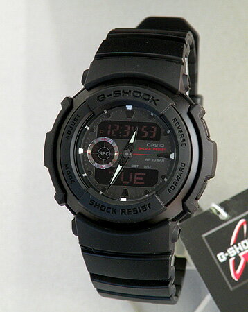 CASIOカシオG-SHOCKG-300ML-1A海外モデルMAT BLACK RED EYEマットブラックアイシリーズブラック反転液晶/Gショックメンズ　腕時計