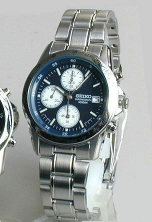 SEIKO男性用クロノグラフタキメーター ダークネイビーSND365PC日本製ムーブメント搭載セイコークロノグラフメンズ　腕時計