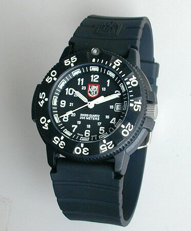 ルミノックスLUMINOX3001ネイビーシールズ黒ウレタンバンド・文字板T25表記入りミリタリーウォッチ腕時計海外直輸入モデルメンズ　腕時計
