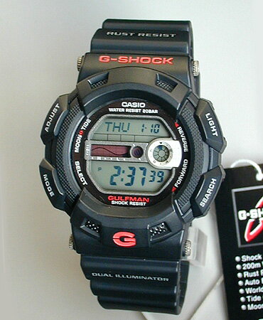 【CASIO】カシオ【G-SHOCK】Gショック【GULFMAN】ガルフマンG-9100-1ブラックタイドグラフ・ムーングラフ搭載【あす楽対応】【あす楽_土曜営業】【あす楽_日曜営業】メンズ　腕時計CASIO G-SHOCK腕時計 G-SHOCK メンズ 腕時計 カシオ Gショック ジーショック　海外 モデル　G-9100-1　G-9100　