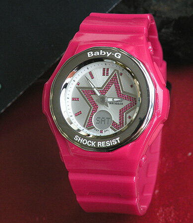 ＜レビューを書いて送料無料＞【CASIO】カシオ【Baby-G】ベビーGBGA-103-4BDRビビットピンクスターインデックスレディース　腕時計