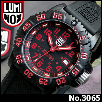 【LUMINOX】ルミノックスネイビーシールズNo.3065カラーマークシリーズ(レッド)海外モデル【ミリタリーウォッチ】腕時計メンズ　腕時計