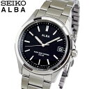 商品到着後レビューを書いて7年保証 SEIKO セイコー ALBA アルバ AEFY502 国内正規品 メンズ 腕時計 ウォッチ メタル バンド 電波ソーラー アナログ 黒 ブラック 銀 シルバー
