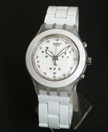 ＜レビューを書いて送料無料＞スウォッチ【Swatch】SVCK4045AGアイロニーIRONY DIAPHANE CHRONO【FULL-BLOODED WHITE 】文字盤には12個のクリスタルを使用